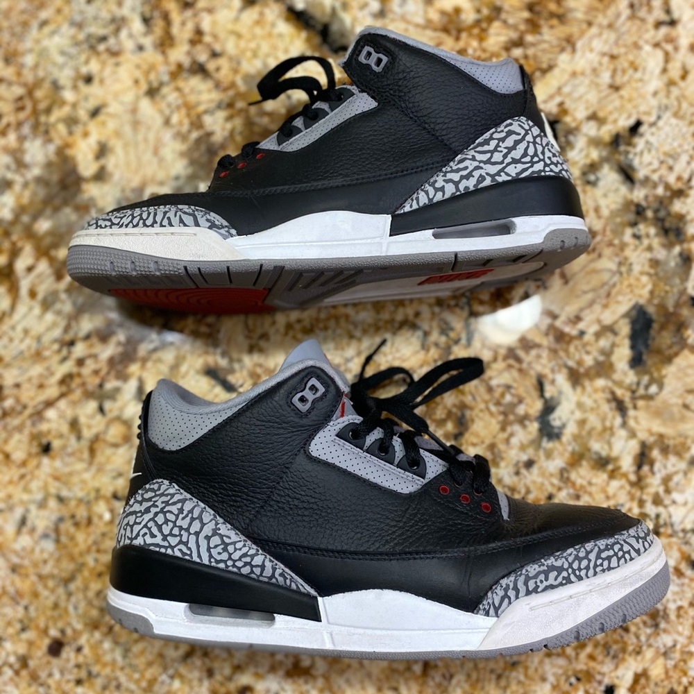 Jordan 3 Custom Black Cement Size 10.5